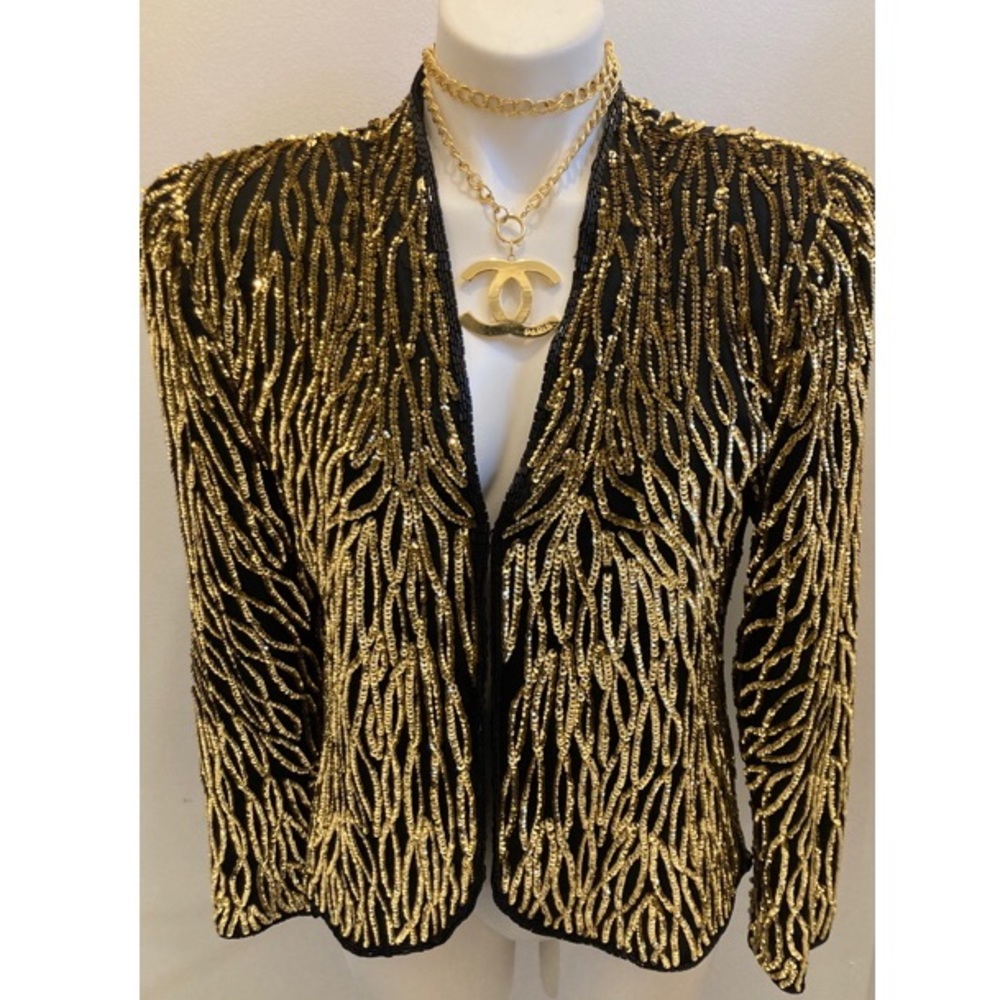 Laurence kazar sequin jacket NWT